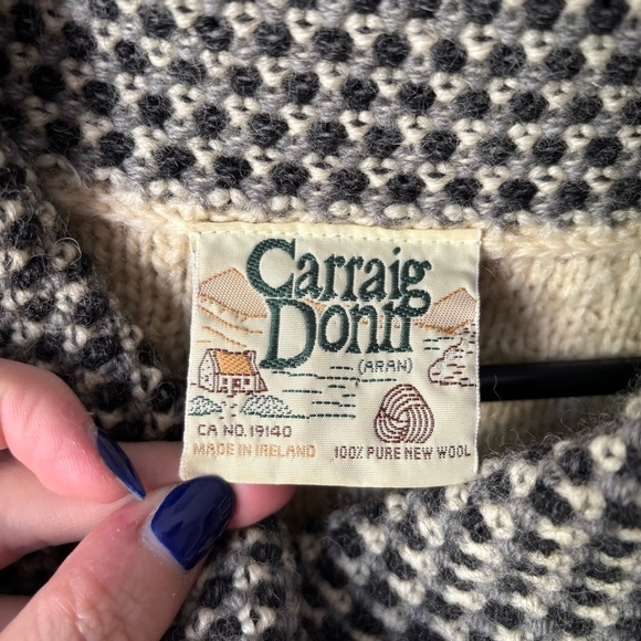 Carraig Donn | Women's 100% Wool Chunky Knit Longline Cardigan Size Medium - Picture 3 of 9